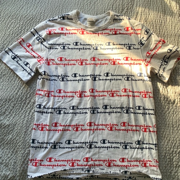 Champion Other - Champion Over Logo Tee White